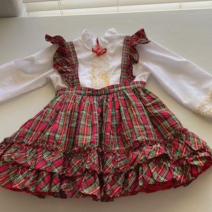 Vintage Lilo California Full Circle Ruffles Plaid Dress Size‎ 4